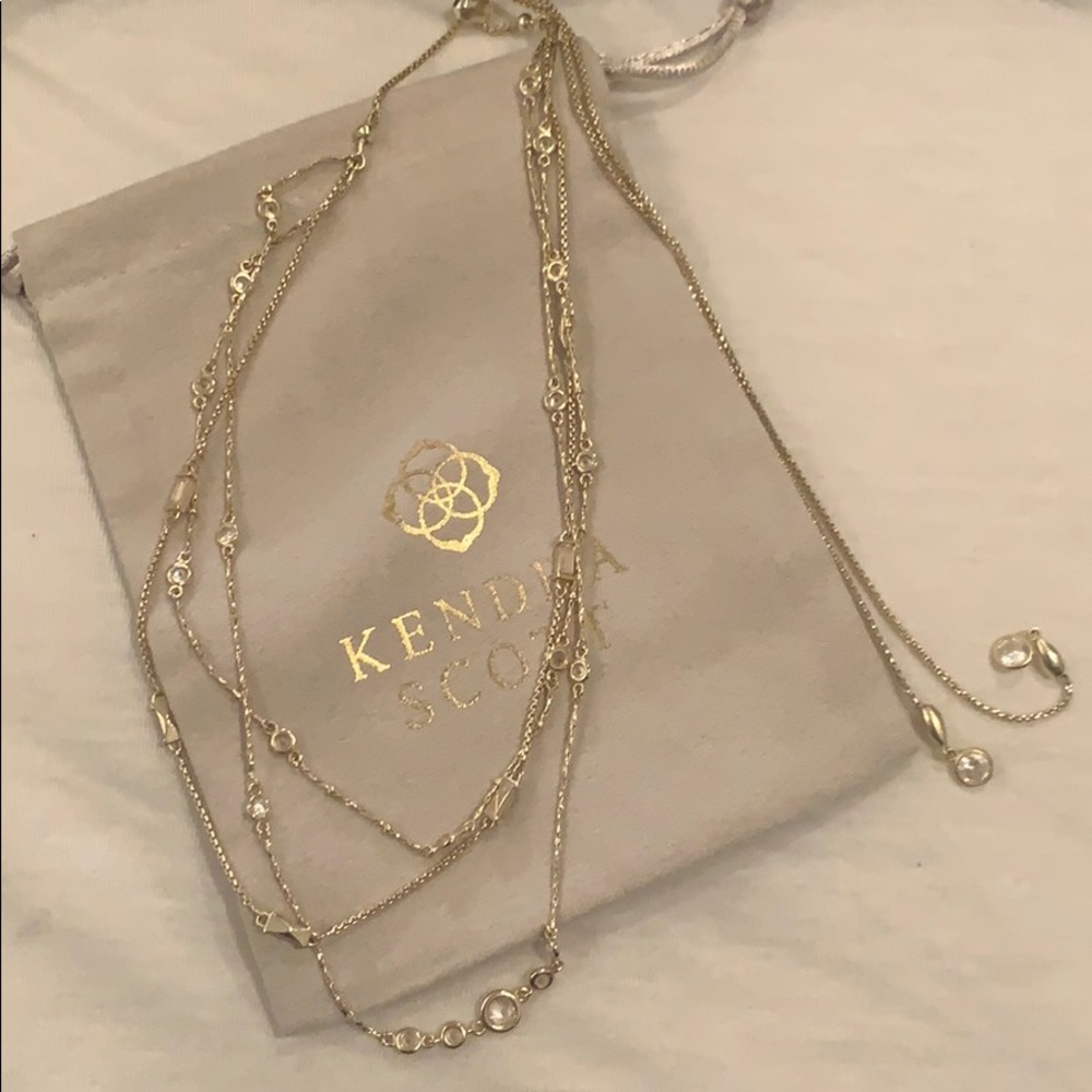Kendra Scott gold Rina Multi Strand necklace